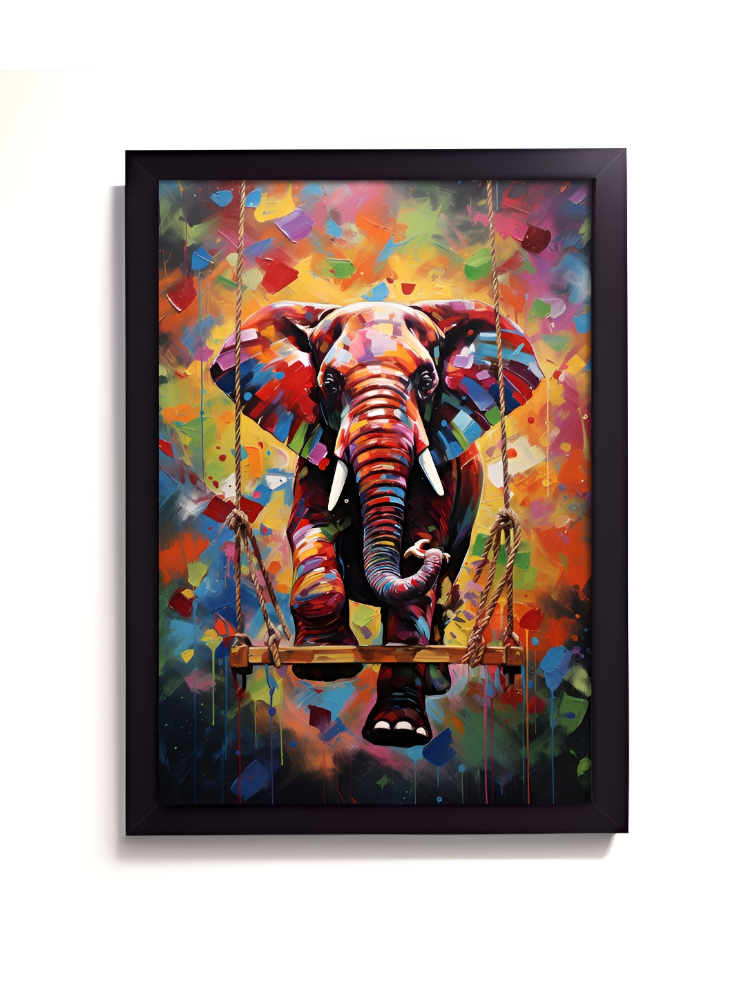 RANDOM Red & Blue Birds & Animals Painting Wall Art