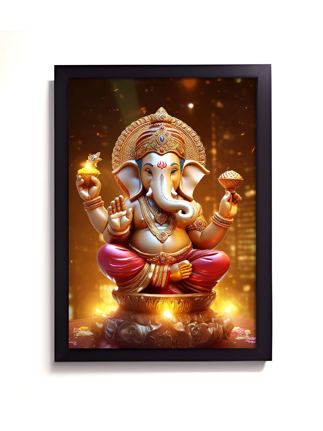 RANDOM Pink & White Synthetic Wood Religious Wall Art