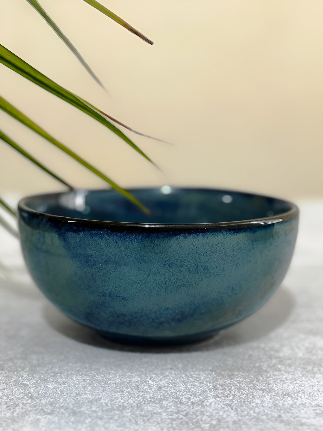 Lupaava  Blue & Black Ceramic Serving Bowls