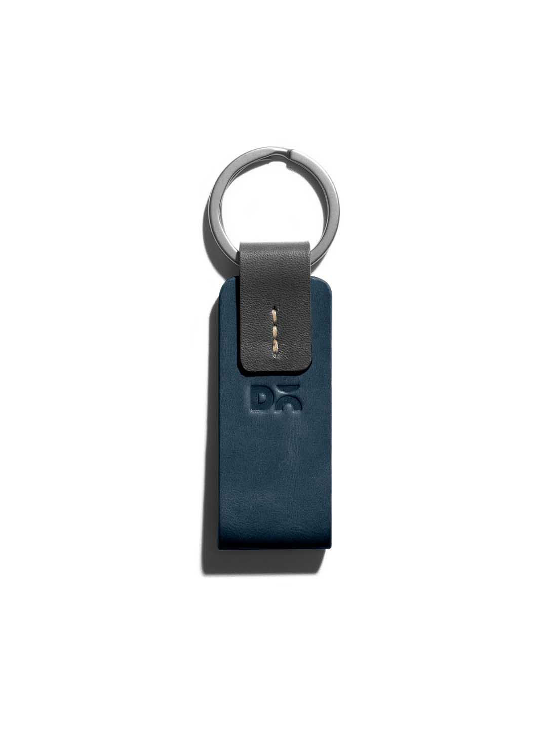 DailyObjects Blue & Grey Textured Leather Trooper Key chain