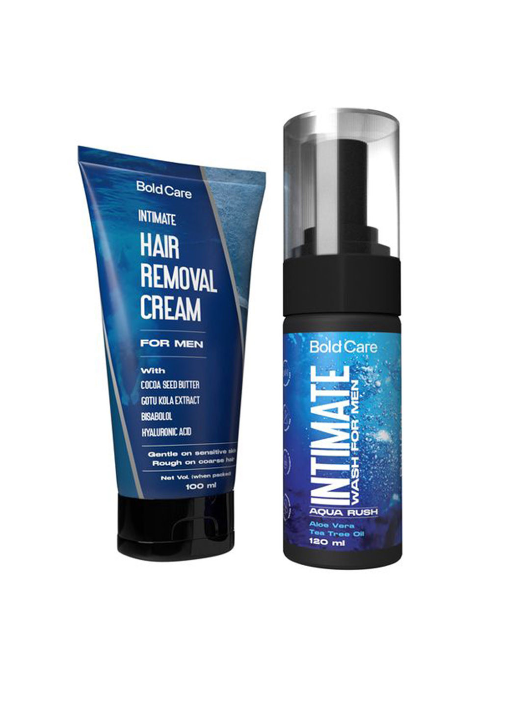 Bold Care Set of Aqua Rush Intimate Wash 120ml & Hair Removal Cream 100ml