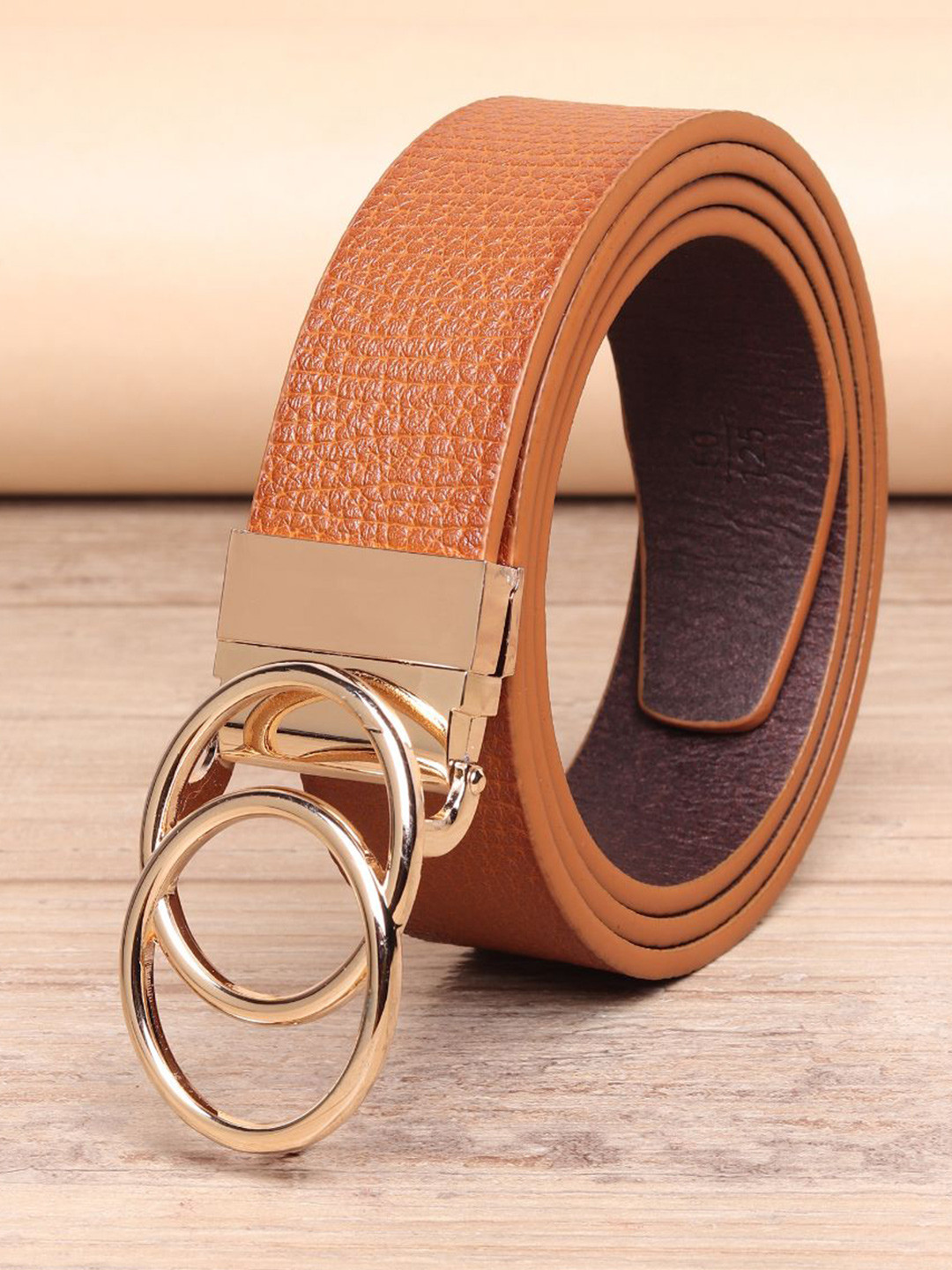 WINSOME DEAL Men Push Pin Textured Formal Belt