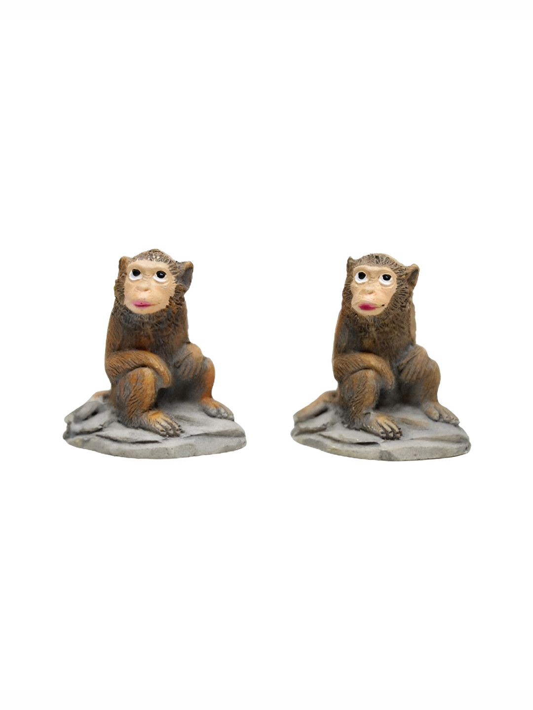 Wonderland 2 Pieces Resin Miniature Monkey Figurine