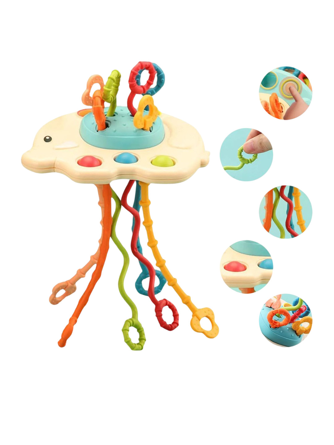 WEMBLEY Montessori Sensory Teething Pull String Toys Learning and Development Toys