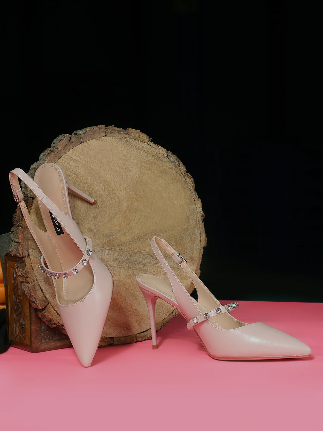 Nine West Embellished Pointed Toe Slim Heeled Mary Janes