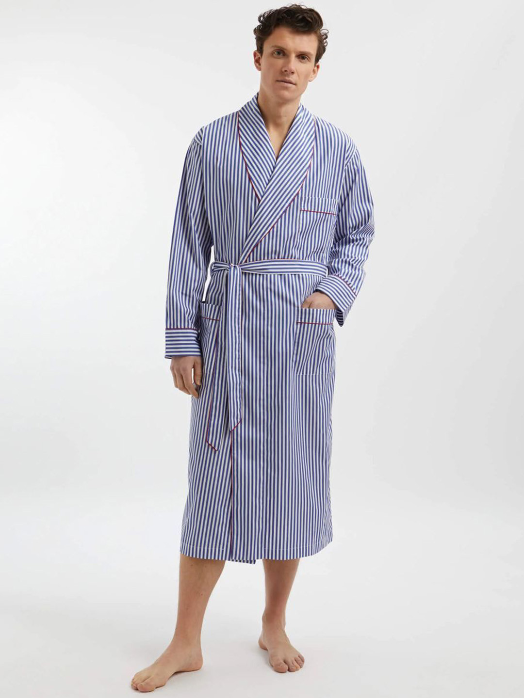 Bella Babe by SK Men Striped Bath Robe