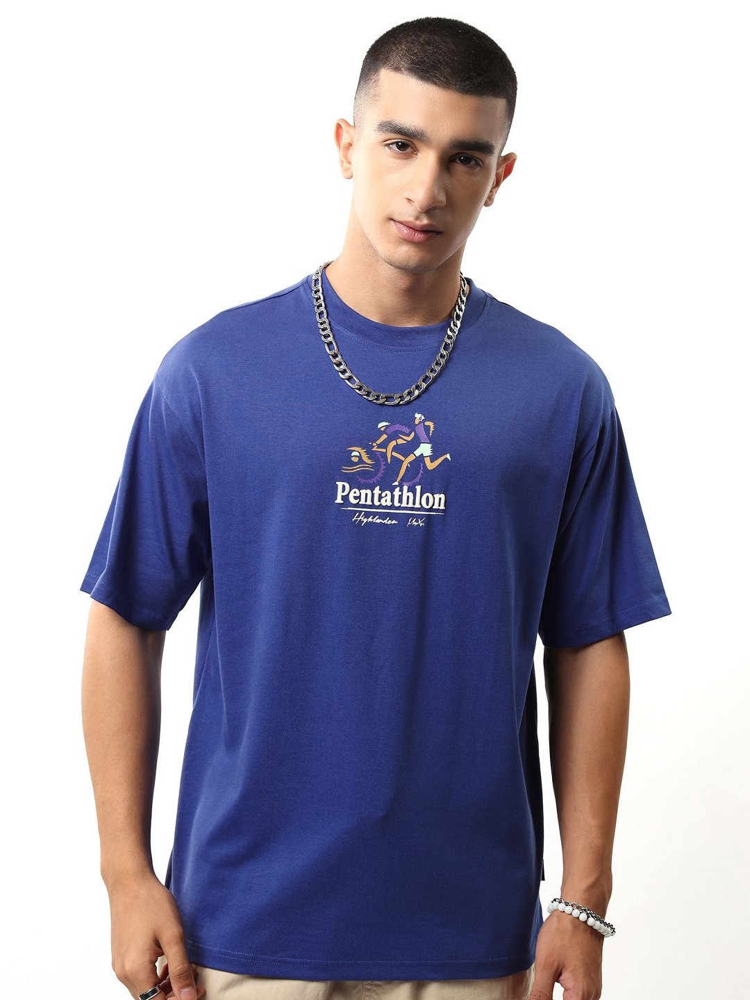 HIGHLANDER Men Sports Graphic Round Neck T-shirt