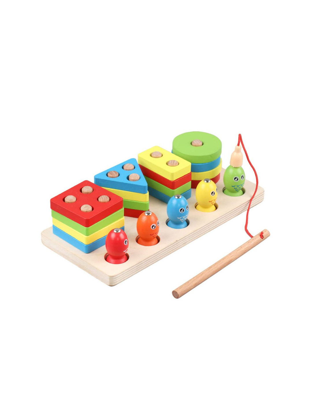 Kidology Kids Montessori Wooden Stacking Shape Sorting Toys