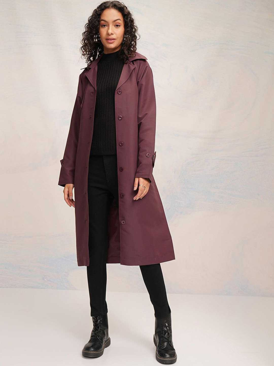 CHIC BY TOKYO TALKIES Women Striped Longline Duster Jacket