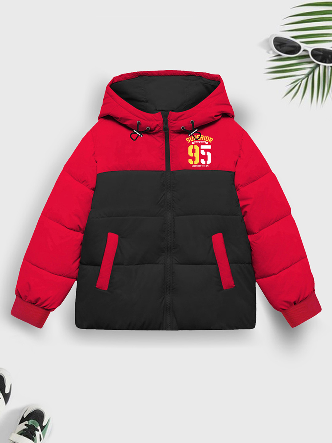 YK X Trampoline Unisex Kids Colourblocked Padded Jacket