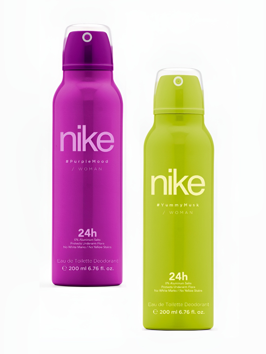 Nike Fragrances Women Set Of 2 #PurpleMood & #YummyMusk Deodorant Body Sparys - 200ml Each