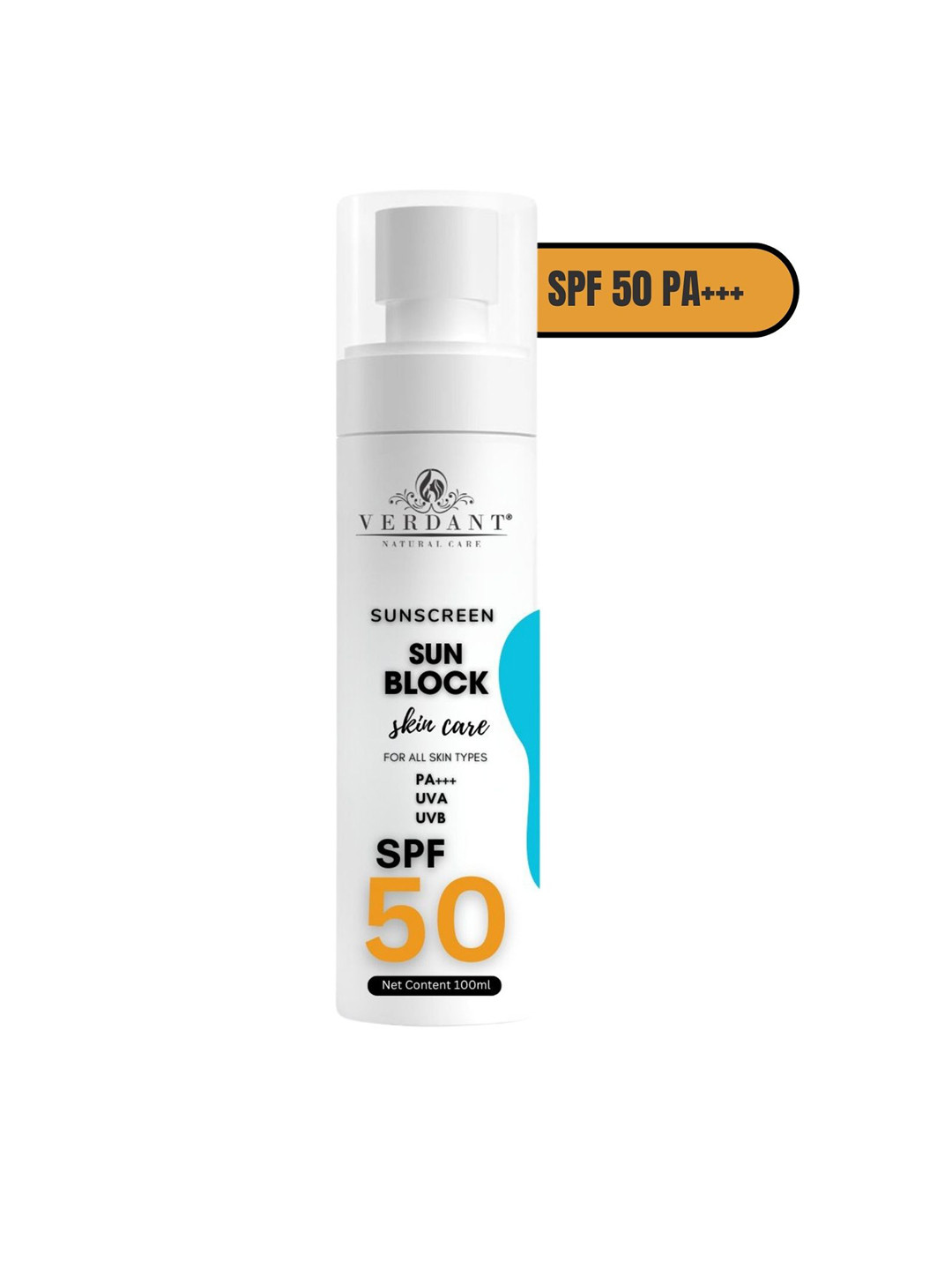 Verdant Natural Care Sun Block Sunscreen Lotion SPF 50 PA+++ - 100ml