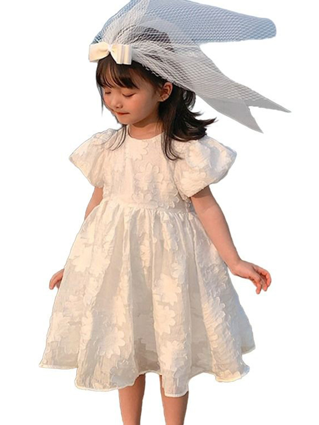 StyleCast x Revolte Print Applique Fit & Flare Midi Dress