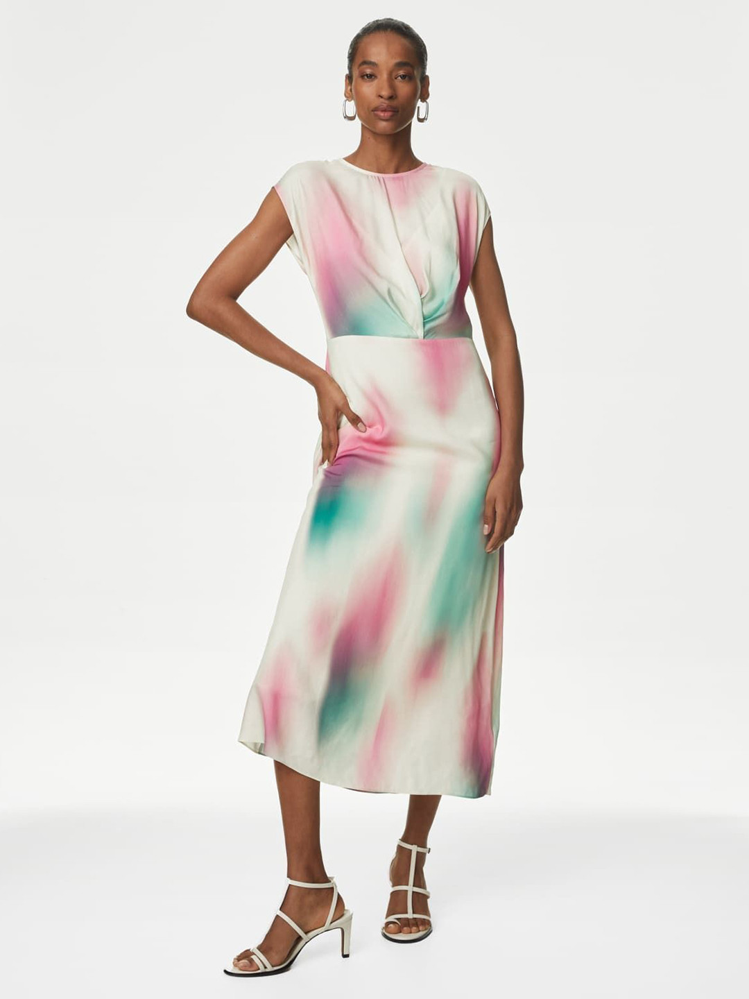 Marks & Spencer Tie and Dye Sheath Midi Dress