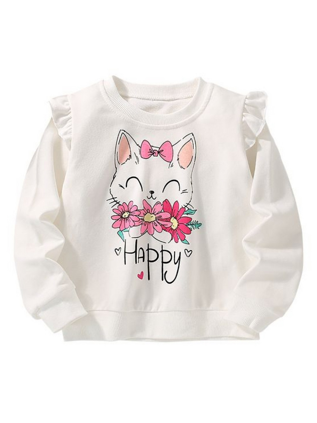 StyleCast Girls Self Design Solid Round Neck Cotton T-shirt