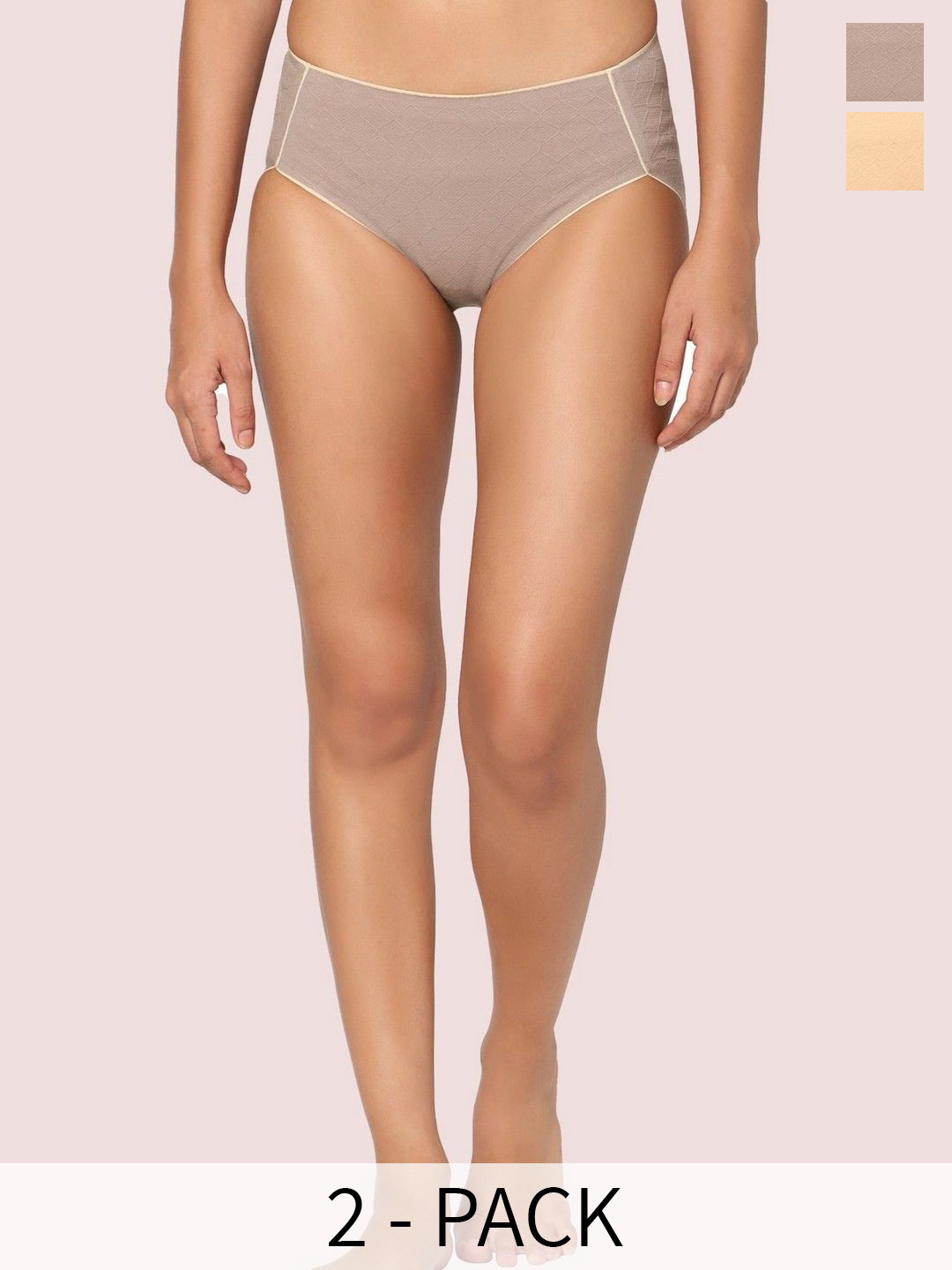 INTIMATE QUEEN Pack of 2 Cotton Seamless Hipster Full Coverage Body Adaptive Brief