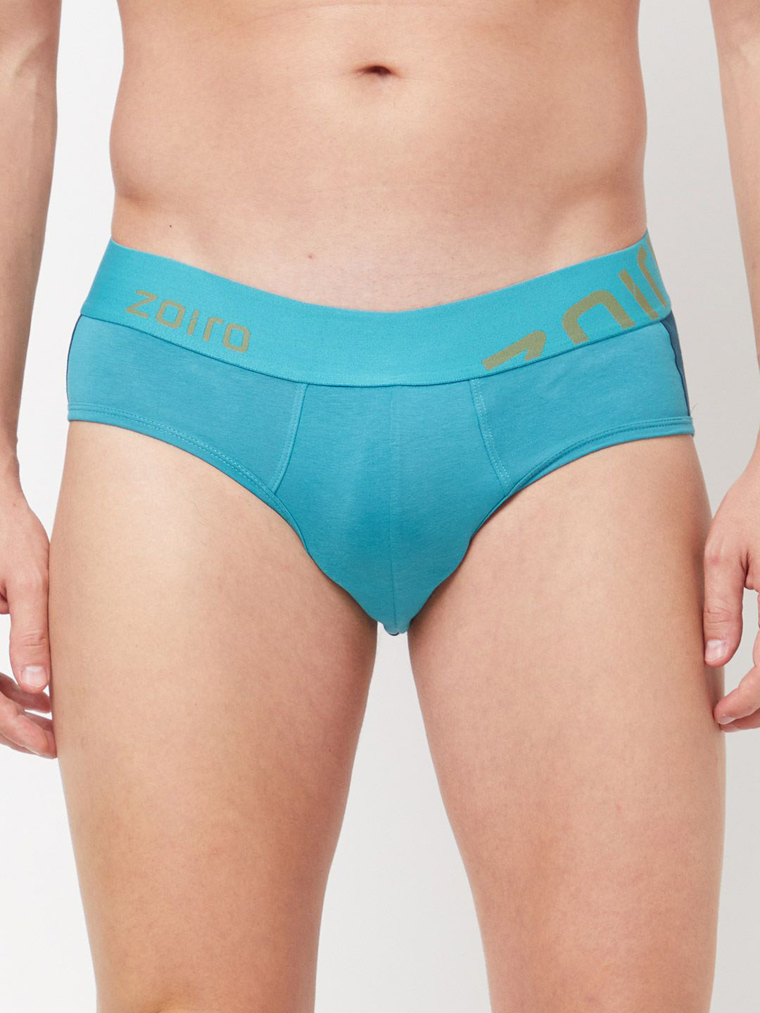 Zoiro Men Mid Colourblocked Rise Basic Briefs ZO-BRI-31-PBAD-S-1PC