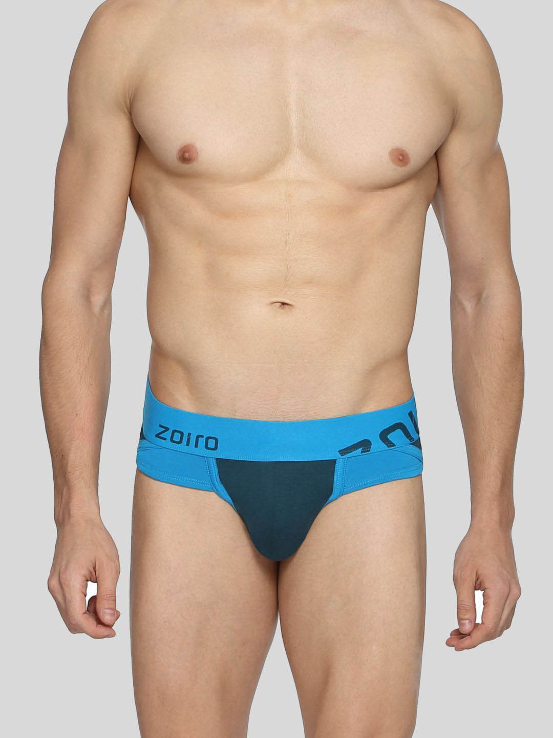 Zoiro Men Colourblocked Mid-Rise Basic Briefs ZO-BRI-1-ADVB-S-1PC