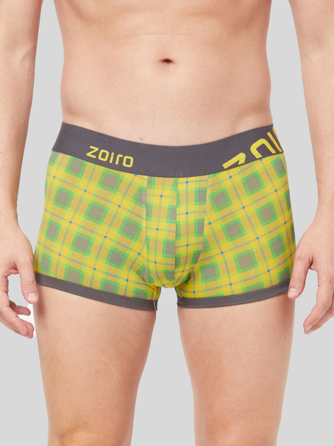 Zoiro Men Checked Trunks ZO-TR-82-SUL-S-1PC