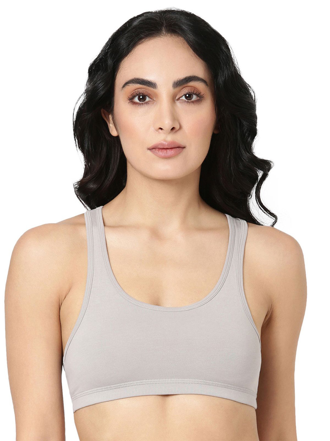 BLOSSOM Full Coverage Non Padded Racerback Seamless Beginners Bra- All Day Comfort