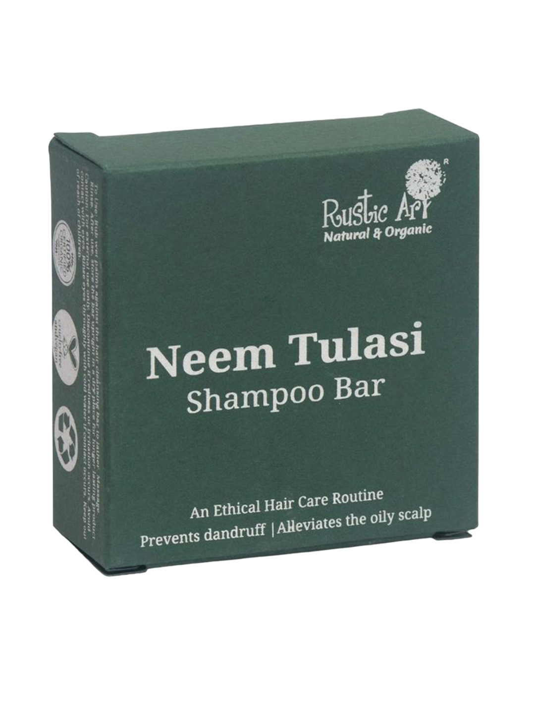 Rustic Art Neem Tulsi Shampoo Bar - 75g