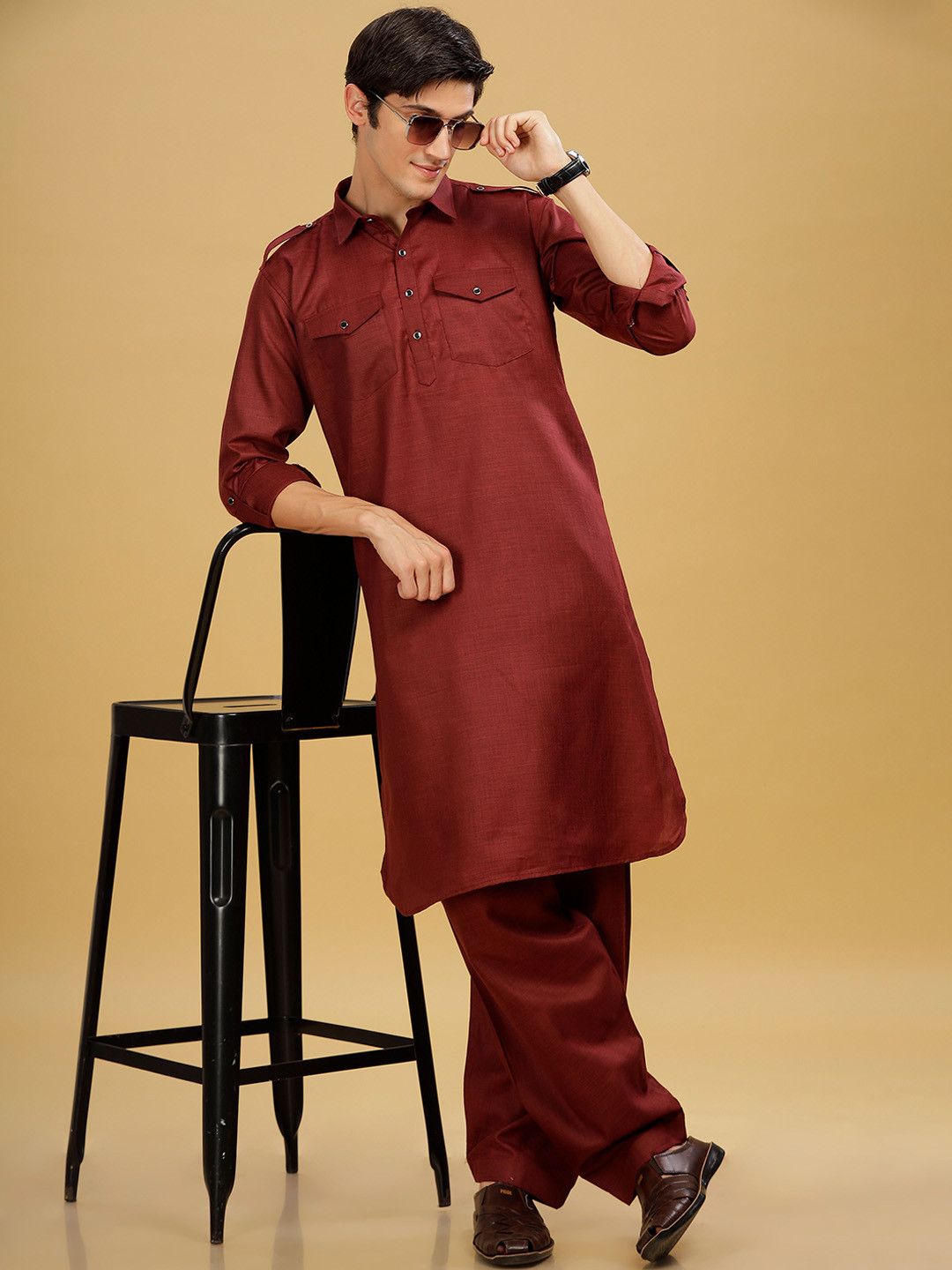 Anouk Pathani Kurta and Pyjama Set