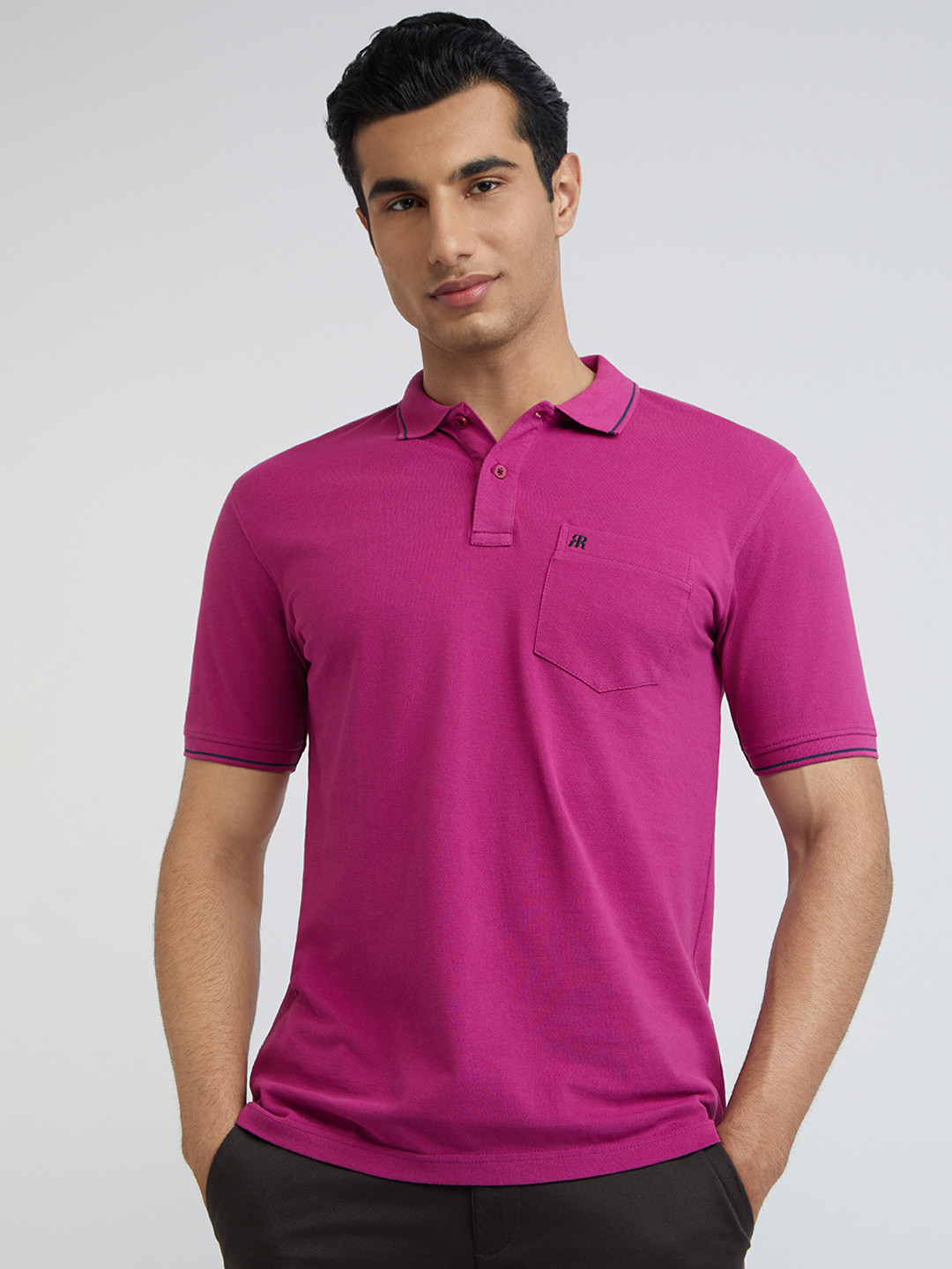 Raymond Slim Fit Cotton Polo T-Shirt