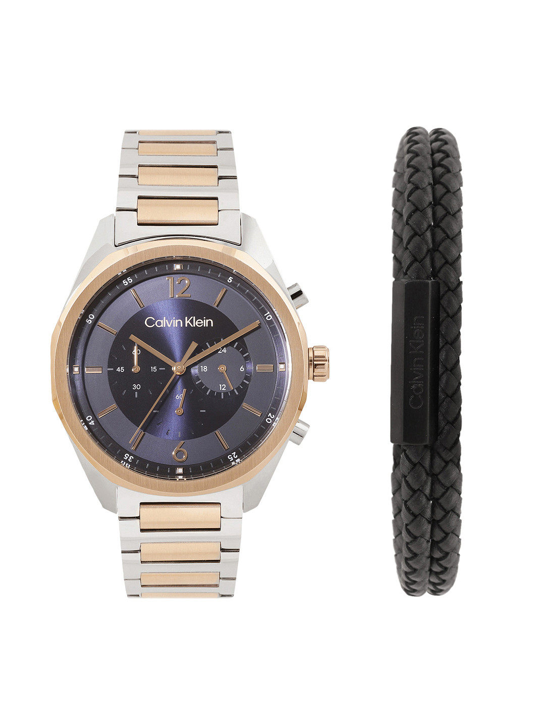Calvin Klein Men Force Chronograph Watch with Necklace Gift Set - CKWBRS25