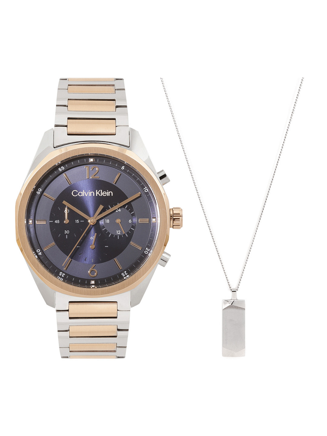 Calvin Klein Men Force Chronograph Watch with Necklace Gift Set - CKWNES13