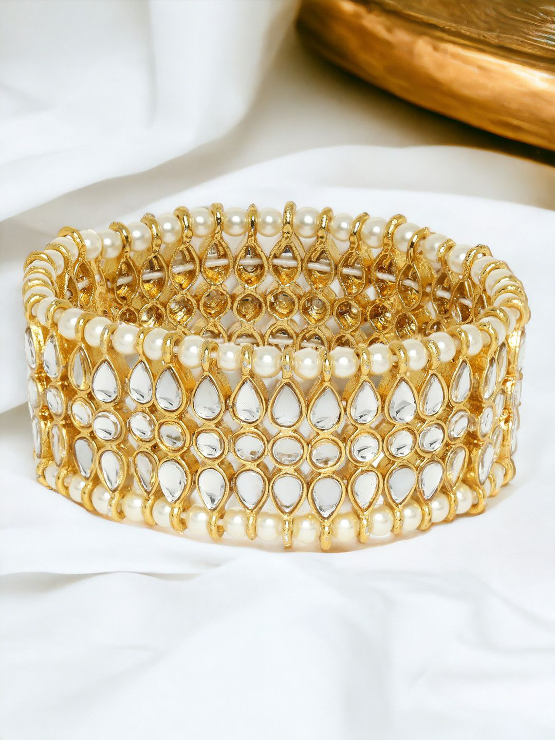 OOMPH Kundan Bangle-Style Bracelet