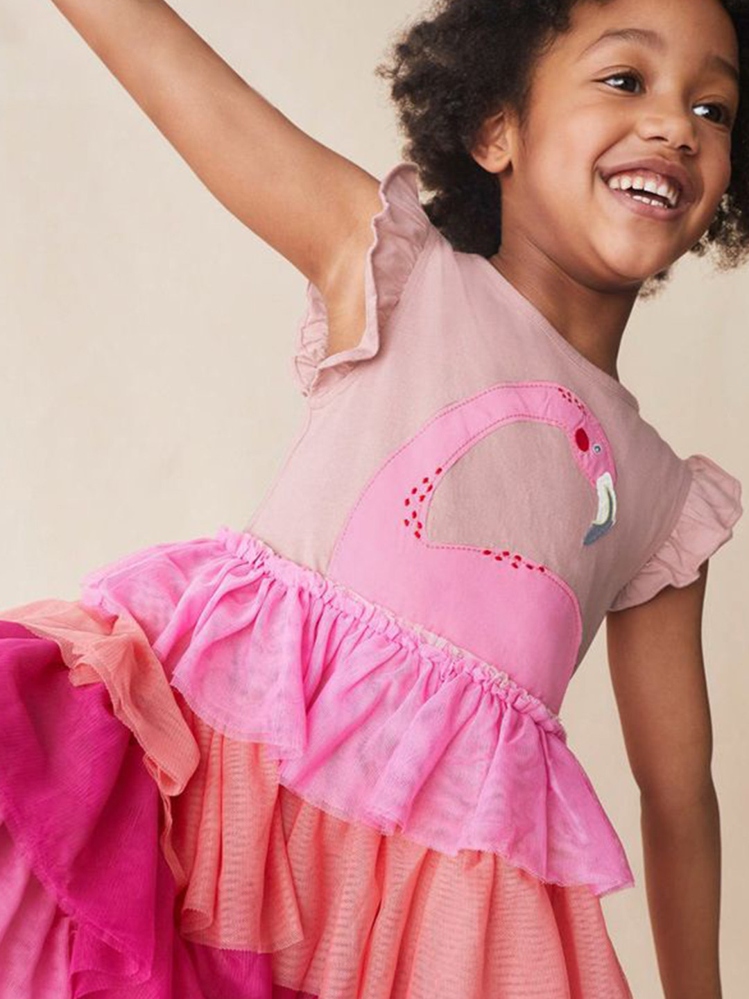 StyleCast Flutter Sleeves Layered Fit & Flare Dress