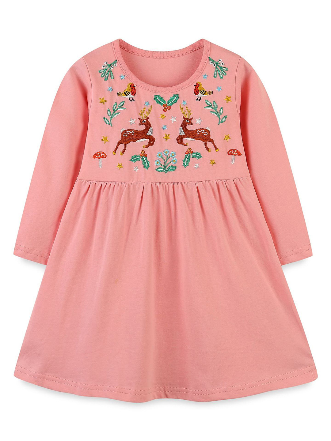 StyleCast Embroidered Long Sleeve A-Line Dress