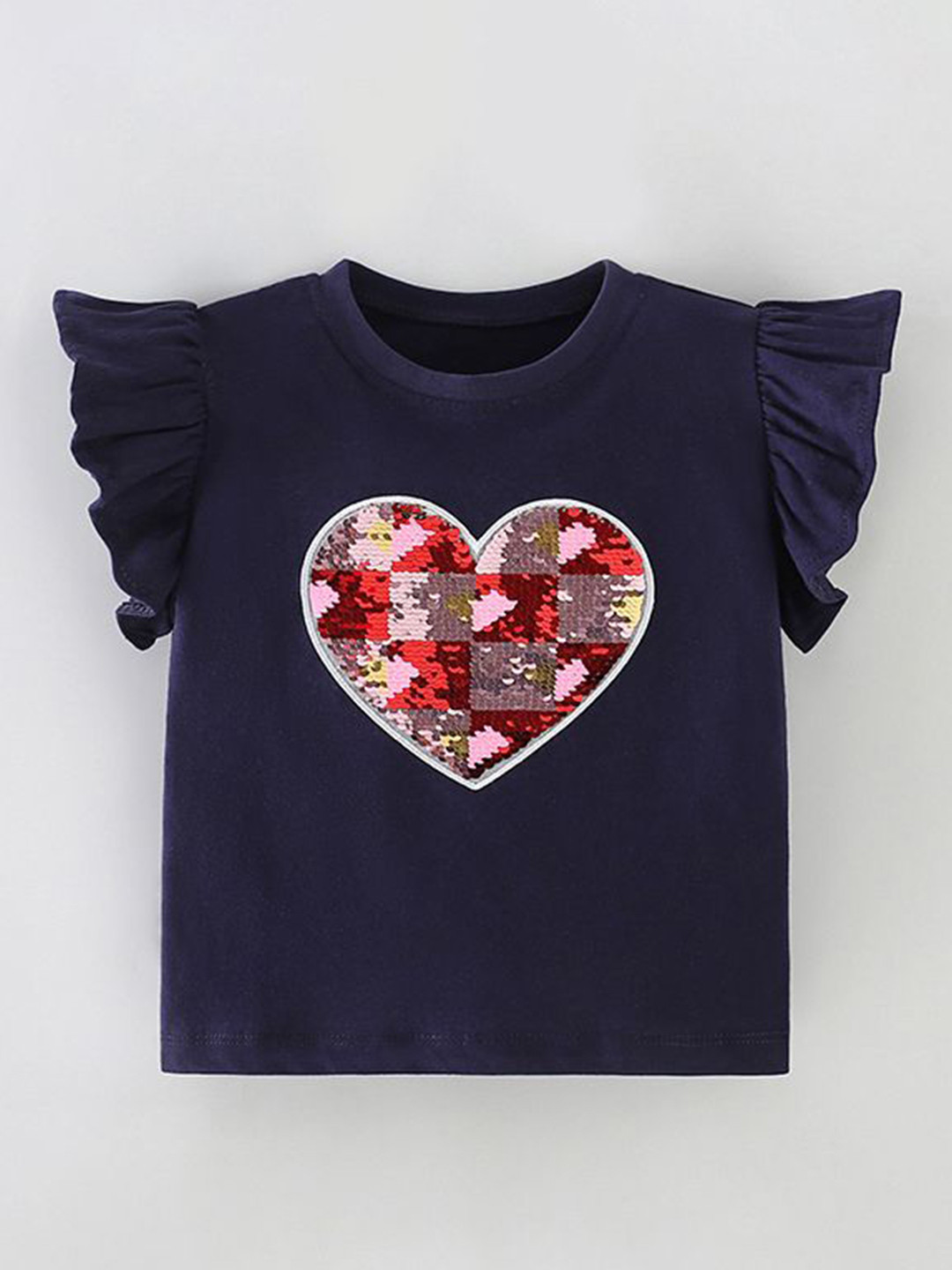 StyleCast Girls Applique Placement Print Cotton Crop Top