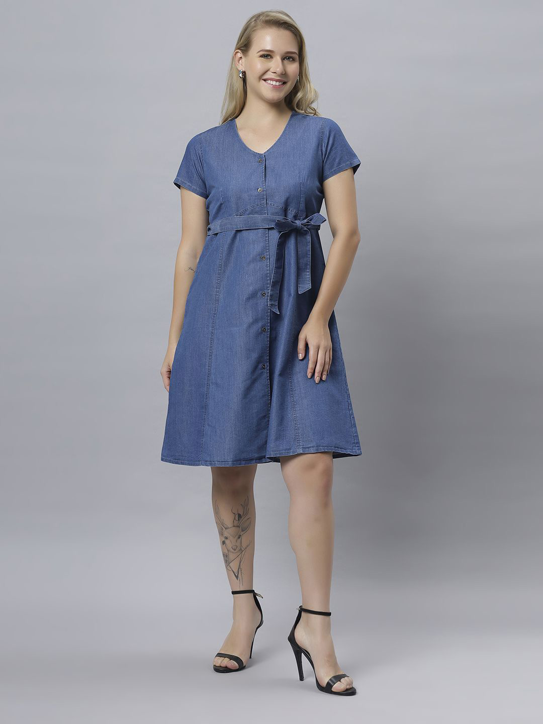 The Roadster Lifestyle Co V Neck A-Line Dresses