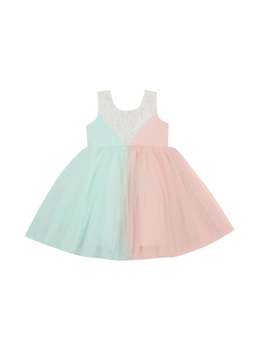 MeeMee Net Fit & Flare Dress