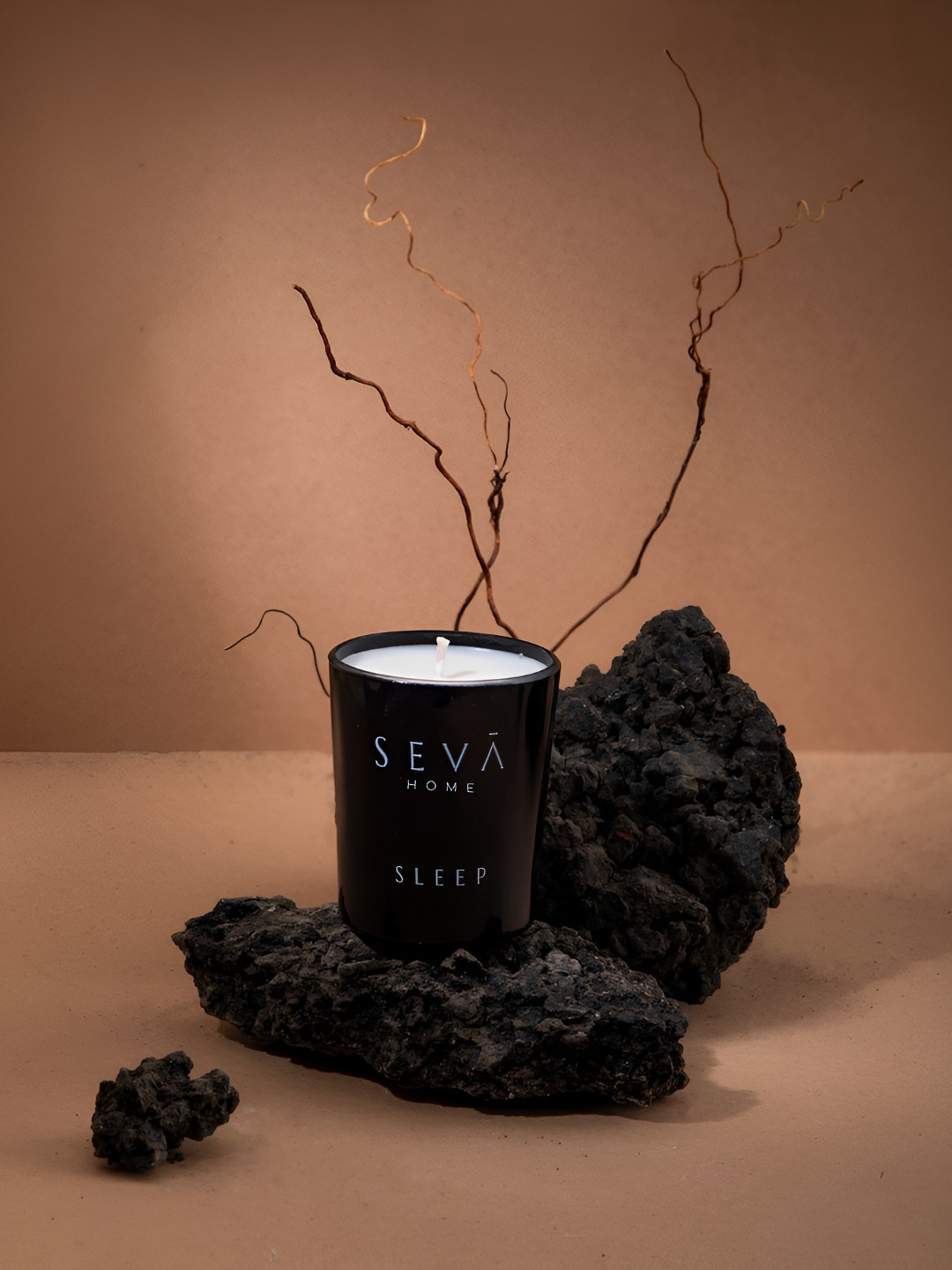 Seva Home The Vibes Sleep Black & White Typography Printed 12hr Burning Scented Jar Candle