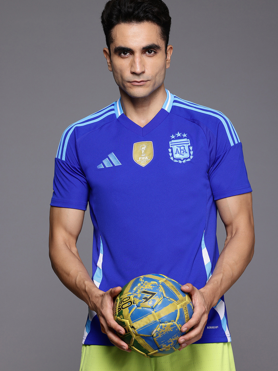 ADIDAS Men Slim Fit Argentina 24 Away Football T-shirt