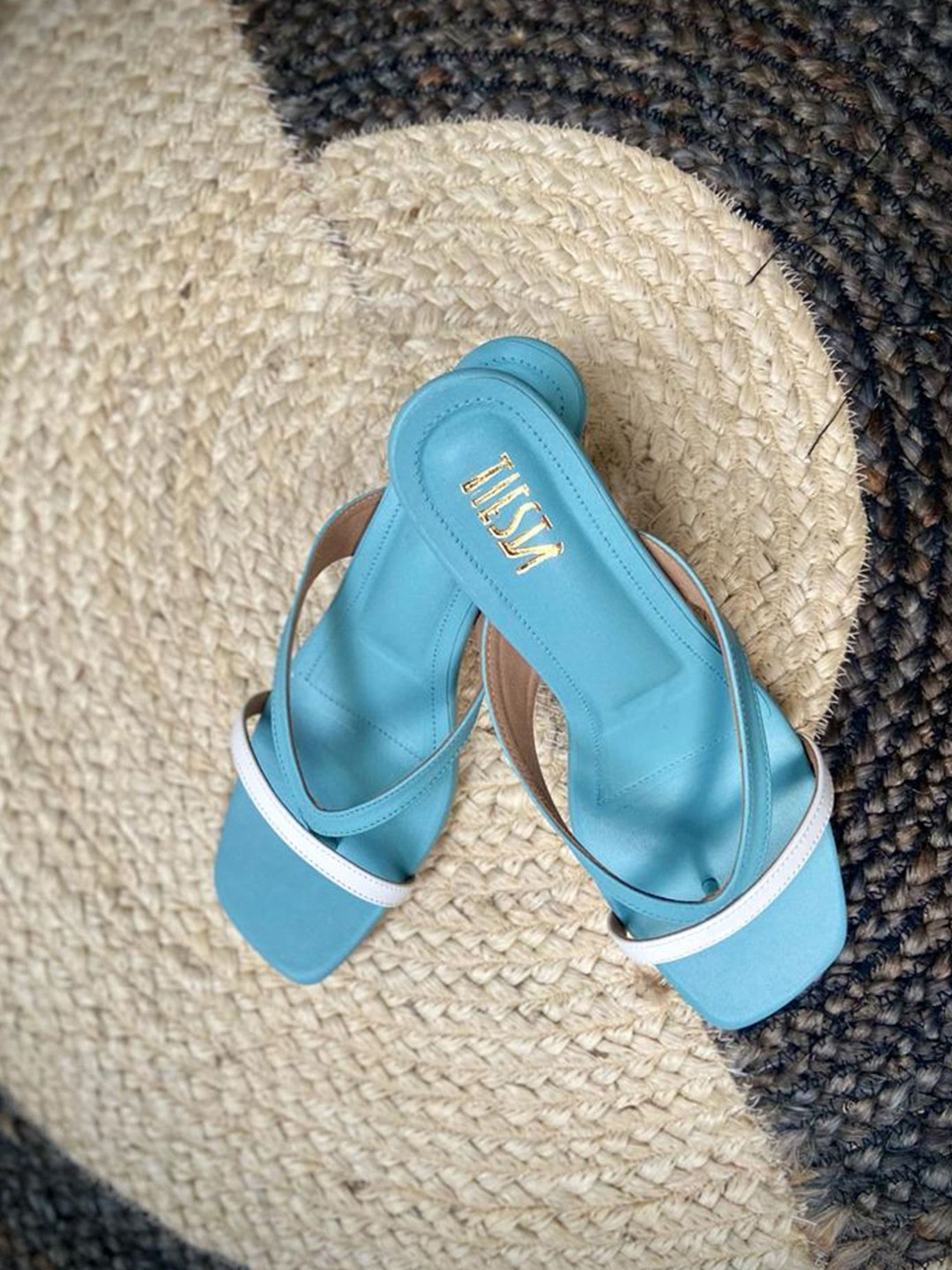 TIESTA Open Toe Block Heels