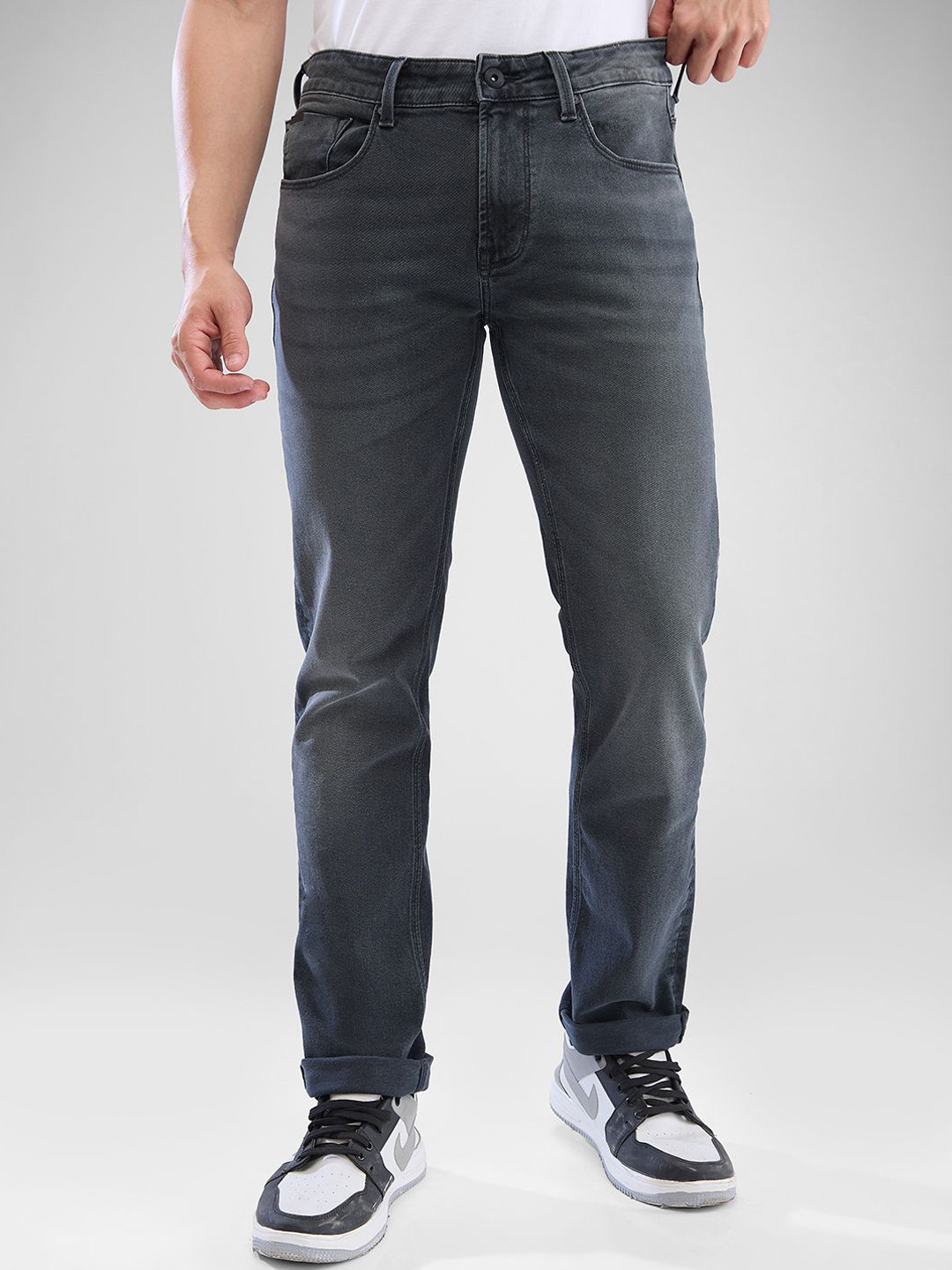 SPYKAR Men Mid-Rise Clean Look Light Fade Stretchable Jeans