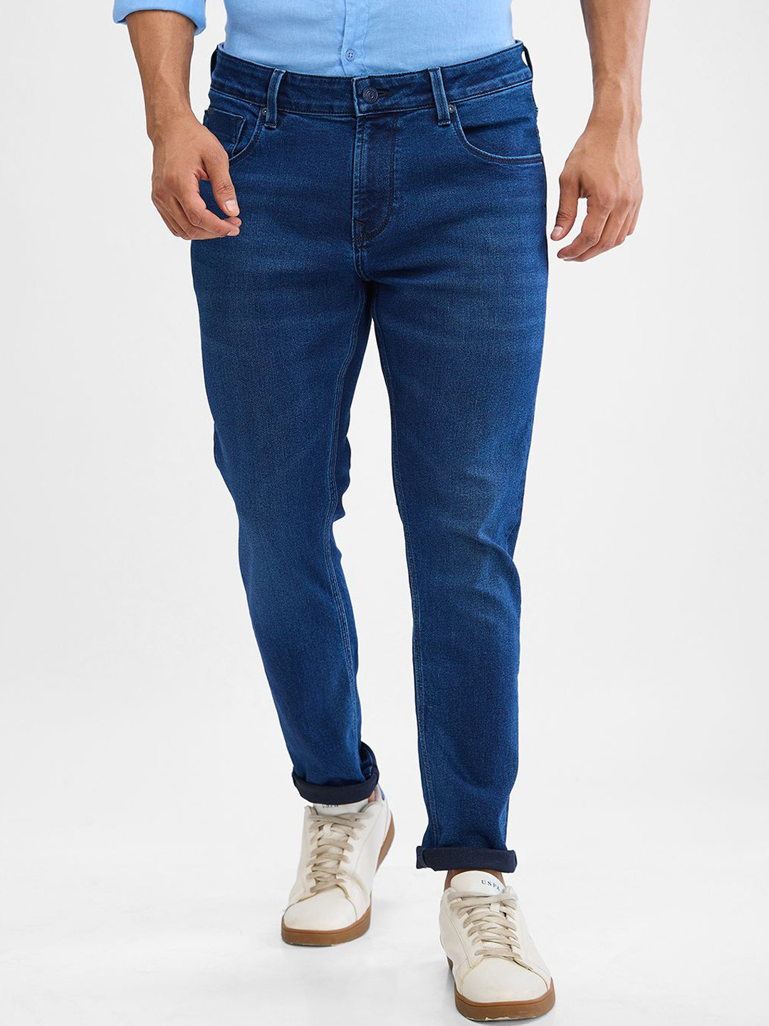 SPYKAR Men Slim Fit Mid Rise Clean Look Stretchable Jeans