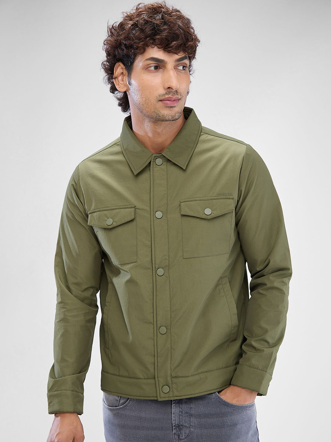 SPYKAR Men Full Sleeve Regular Fit Open Front Jacket
