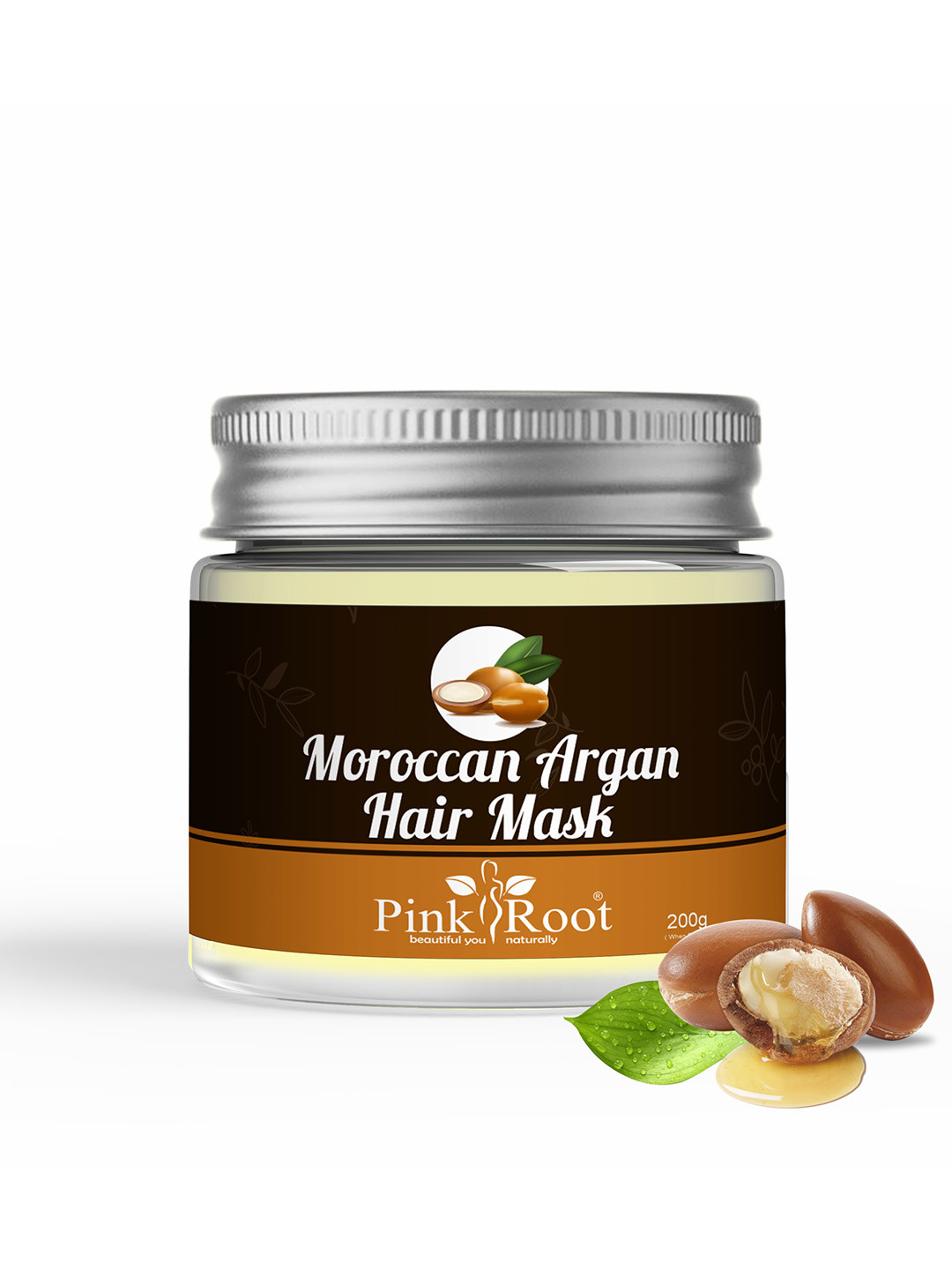 Pink Root Moroccan Argan Hair Mask With Jojoba Oil - 200g