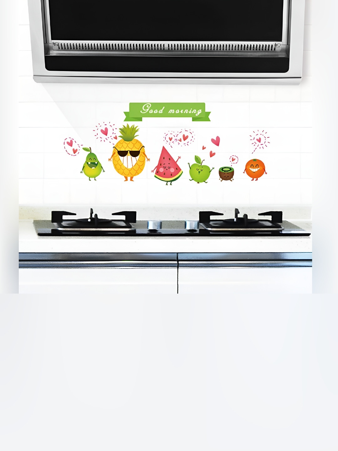 Asian royal Yellow & Green Printed Self-Adhesive Wall Sicker