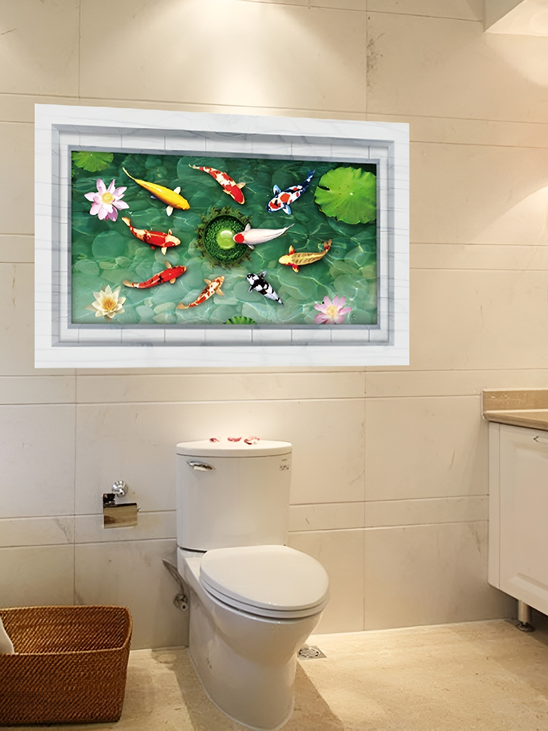 Asian royal Green & Red Birds & Animals Printed Self Adhesive Wall Sticker