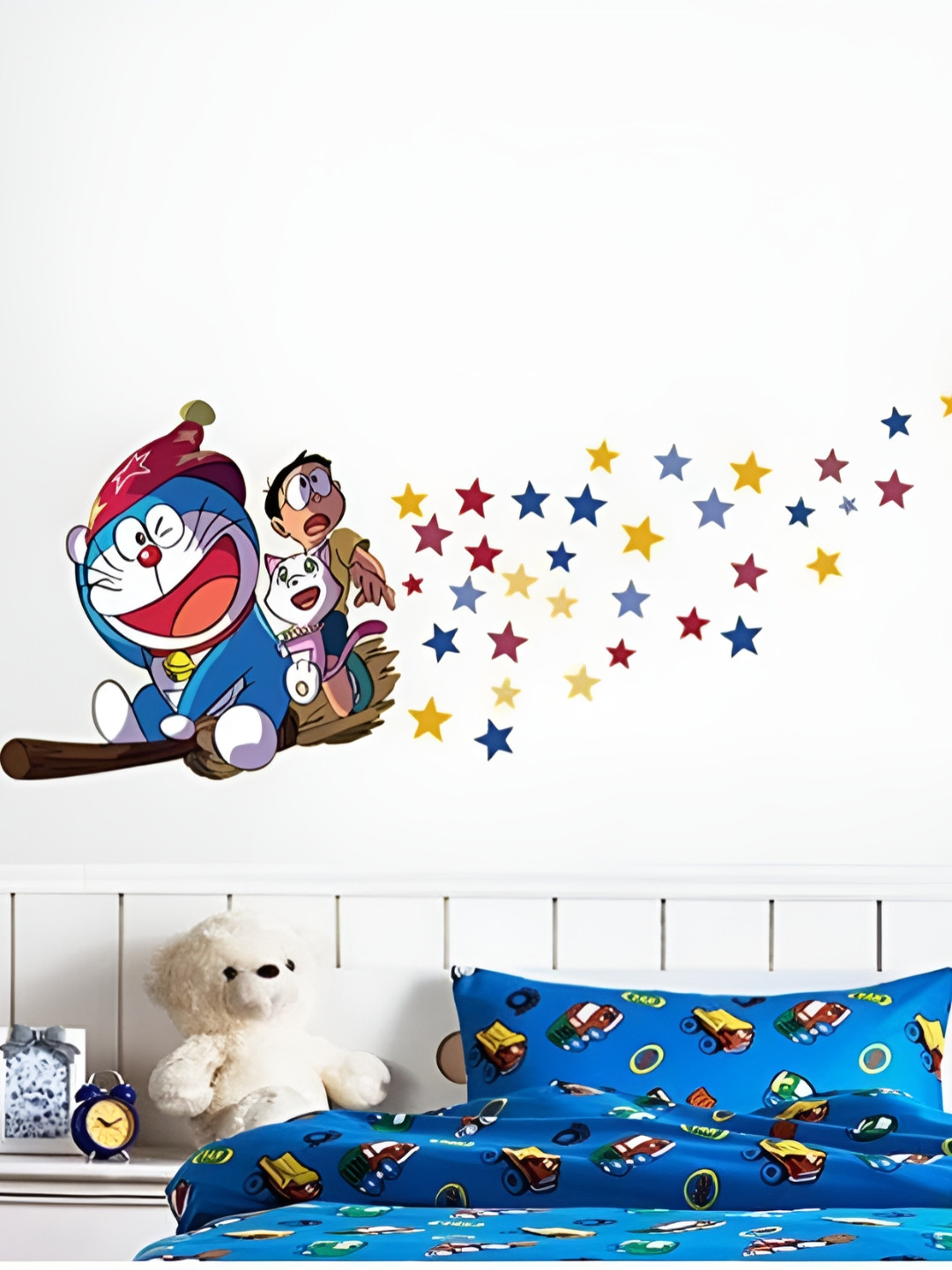 Asian royal Blue & Yellow Cartoon Printed  Self Adhesive 3D Decals & Stickers