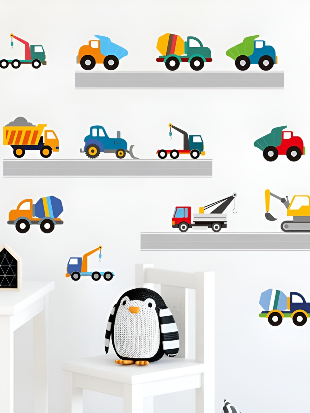 Asian royal Yellow & Green Colored 3D Printed Self Adhesive Wall Sticker