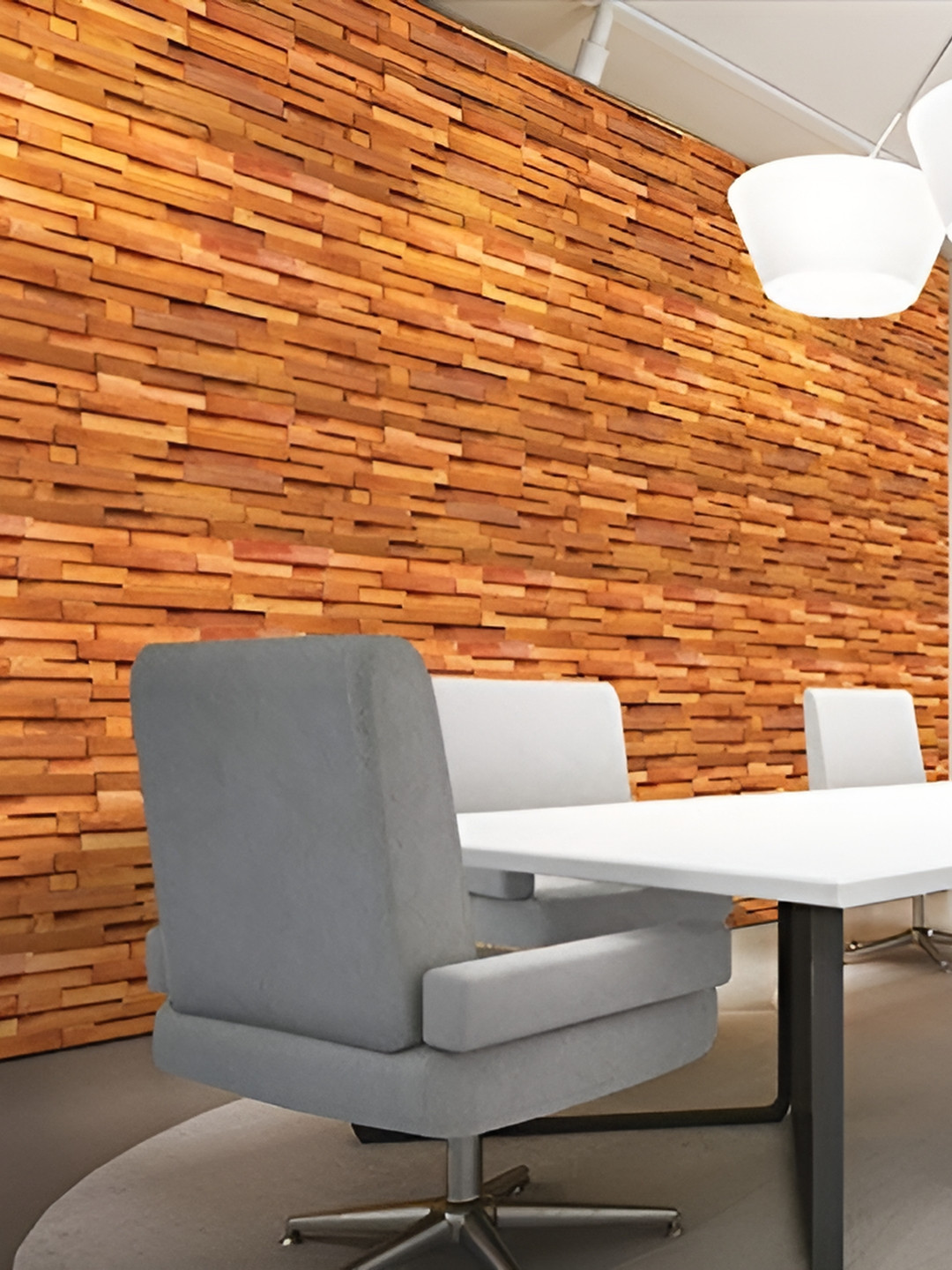 Asian royal Brown Brick Pattern Self Adhesive Wall Sticker