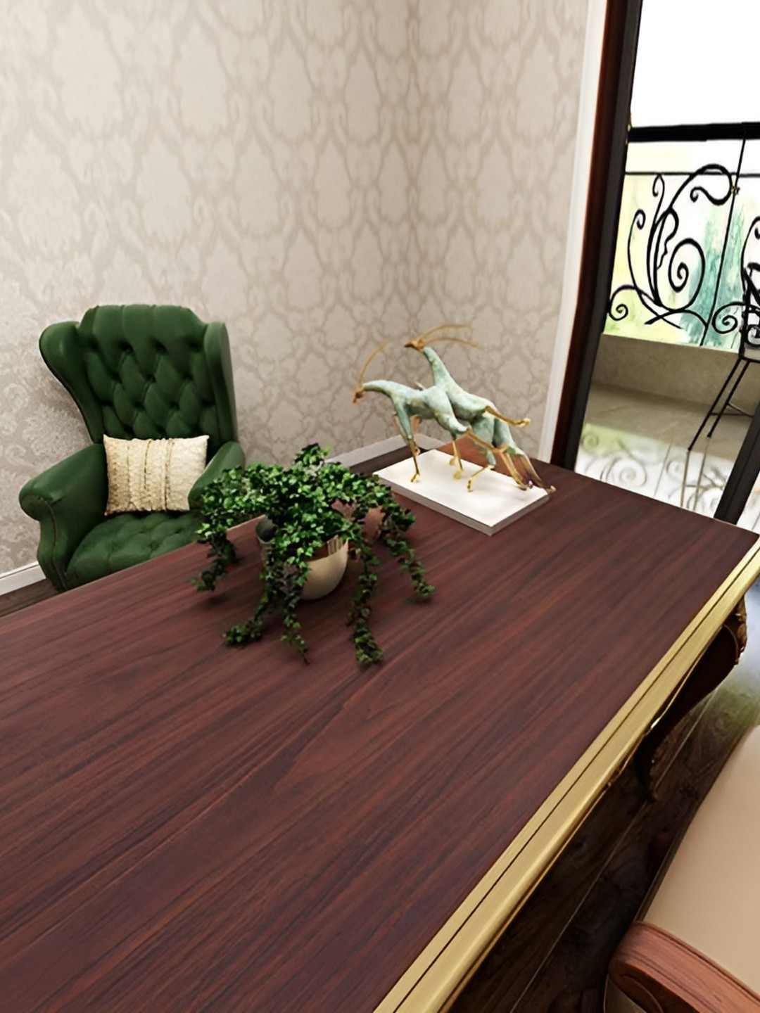 Asian royal Brown & Coffee Brown 3D Textured Self Adhesive Wall Sticker