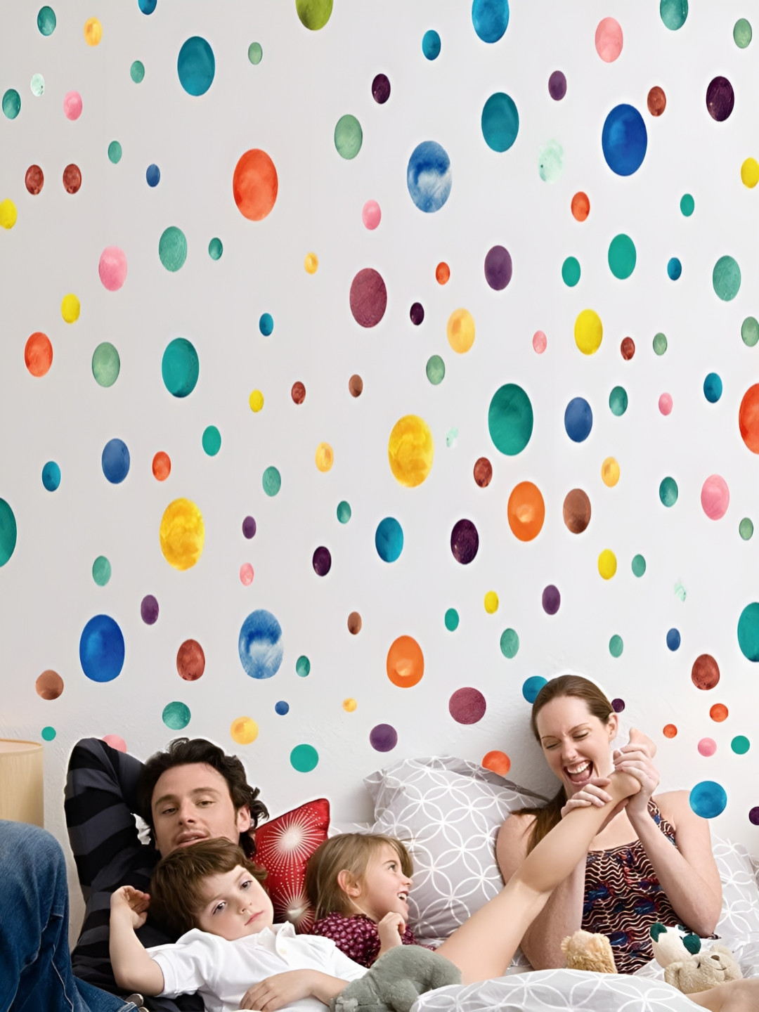 Asian royal Green & Blue 3D Dotted Self Adhesive Wall Sticker