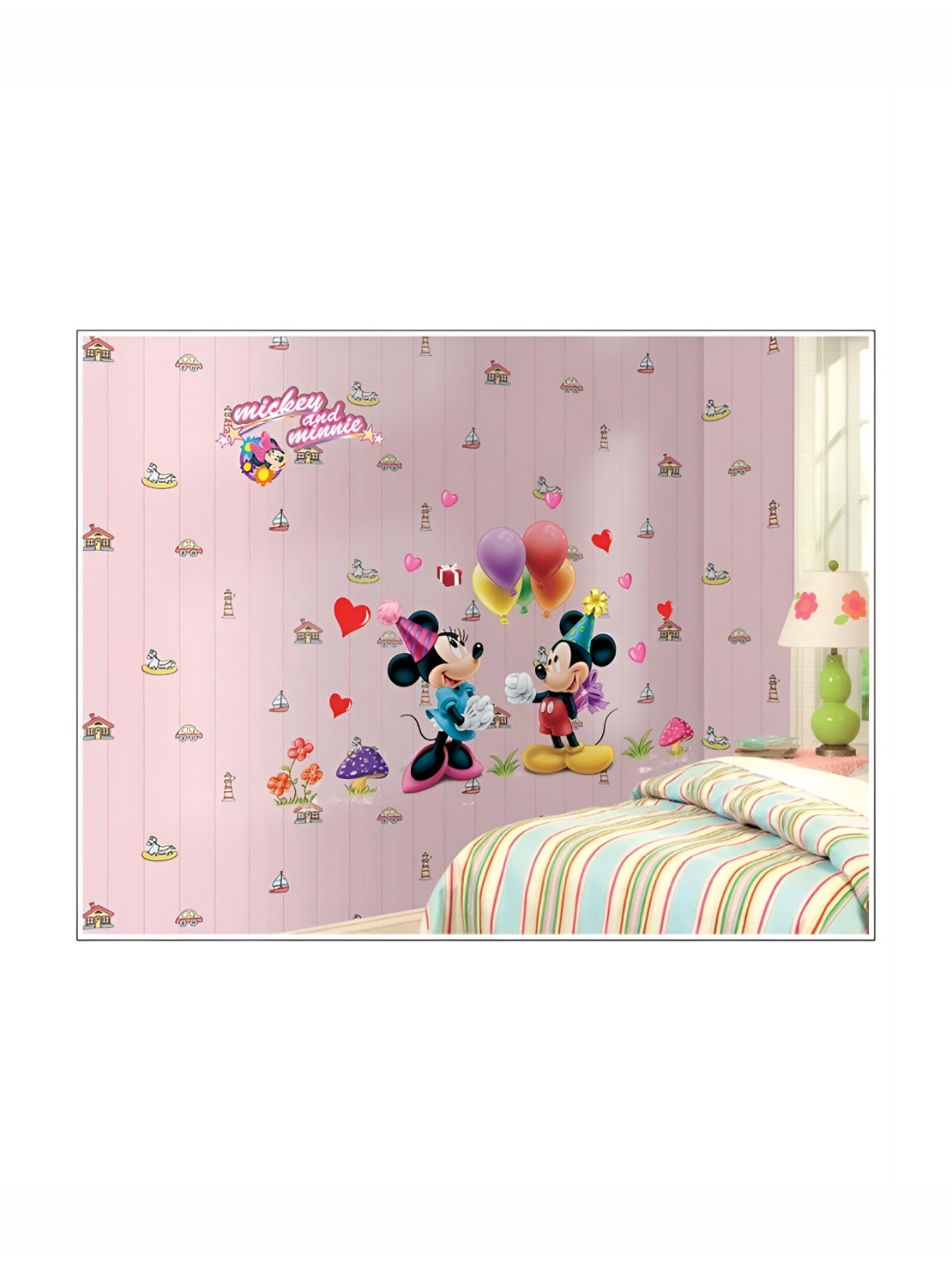 Asian royal Green & Blue Cartoon Printed  Self Adhesive 3D Decals & Stickers